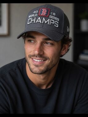 New Era Gray 'World Series Boston Sox CHAMPS' Cap.